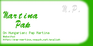 martina pap business card